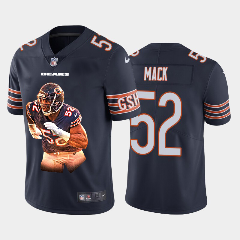 Chicago Bears #52 Khalil Mack Men's Nike Player Signature Moves Vapor Limited NFL Jersey Navy Blue