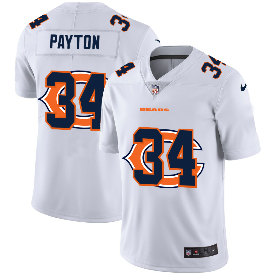 Chicago Bears #34 Walter Payton White Men's Nike Team Logo Dual Overlap Limited NFL Jersey