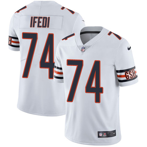 Nike Bears #74 Germain Ifedi White Men's Stitched NFL Vapor Untouchable Limited Jersey