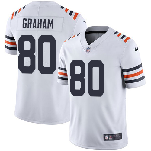 Nike Bears #80 Jimmy Graham White Men's 2019 Alternate Classic Stitched NFL Vapor Untouchable Limited Jersey Nike Bears #80 Jimmy Graham White Men's 2019 Alternate Classic Stitched NFL Vapor Untouchable Limited Jersey