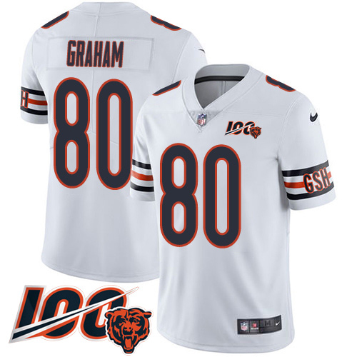 Nike Bears #80 Jimmy Graham White Men's Stitched NFL 100th Season Vapor Untouchable Limited Jersey