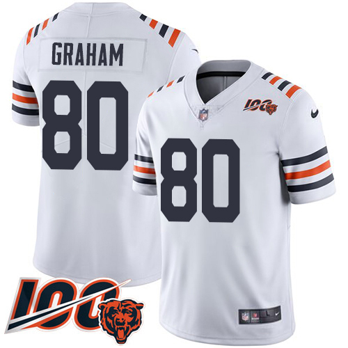 Nike Bears #80 Jimmy Graham White Alternate Men's Stitched NFL Vapor Untouchable Limited 100th Season Jersey