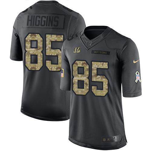 Nike Bengals #85 Tee Higgins Black Men's Stitched NFL Limited 2016 Salute to Service Jersey Nike Bengals #85 Tee Higgins Black Men's Stitched NFL Limited 2016 Salute to Service Jersey