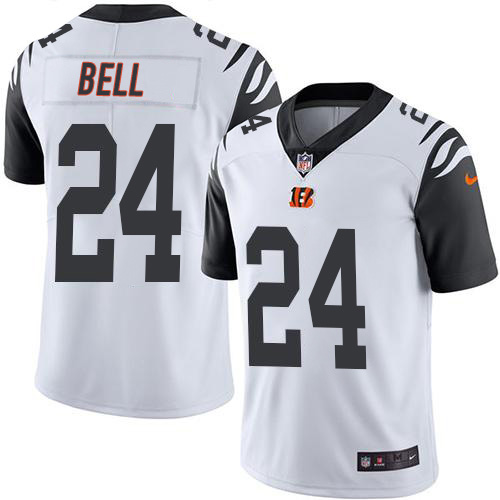 Nike Bengals #24 Vonn Bell White Men's Stitched NFL Limited Rush Jersey