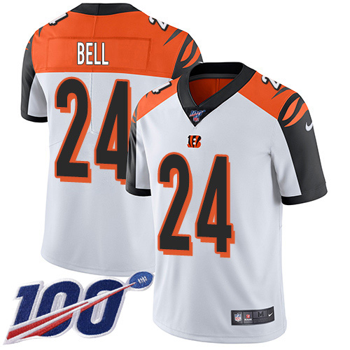 Nike Bengals #24 Vonn Bell White Men's Stitched NFL 100th Season Vapor Untouchable Limited Jersey