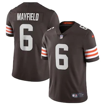 Cleveland Browns #6 Baker Mayfield Men's Nike Brown 2020 Vapor Limited Jersey