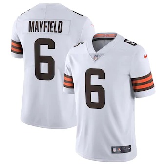 Cleveland Browns #6 Baker Mayfield Men's Nike White 2020 Vapor Limited Jersey