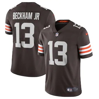 Cleveland Browns #13 Odell Beckham Jr. Men's Nike Brown 2020 Vapor Limited Jersey