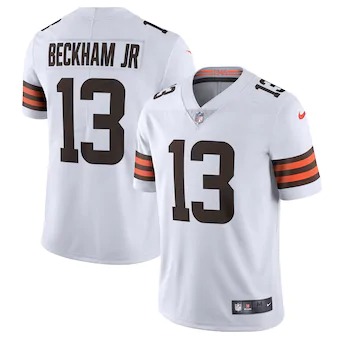 Cleveland Browns #13 Odell Beckham Jr. Men's Nike White 2020 Vapor Limited Jersey