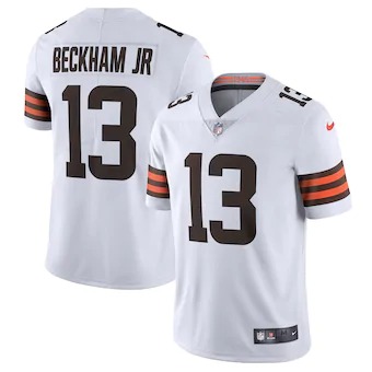 Cleveland Browns #13 Odell Beckham Jr. Men's Nike White 2020 Vapor Limited Jersey Cleveland Browns #13 Odell Beckham Jr. Men's Nike White 2020 Vapor Limited Jersey