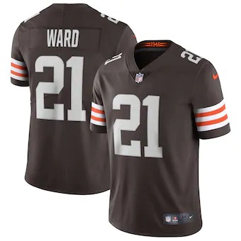 Cleveland Browns #21 Denzel Ward Men's Nike Brown 2020 Vapor Limited Jersey