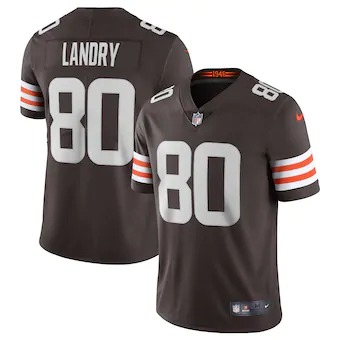 Cleveland Browns #80 Jarvis Landry Men's Nike Brown 2020 Vapor Limited Jersey Cleveland Browns #80 Jarvis Landry Men's Nike Brown 2020 Vapor Limited Jersey