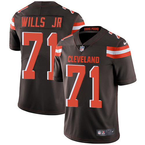 Nike Browns #71 Jedrick Wills JR Brown Team Color Men's Stitched NFL Vapor Untouchable Limited Jersey