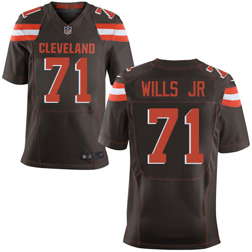 Nike Browns #71 Jedrick Wills JR Brown Team Color Men's Stitched NFL Vapor Untouchable Elite Jersey