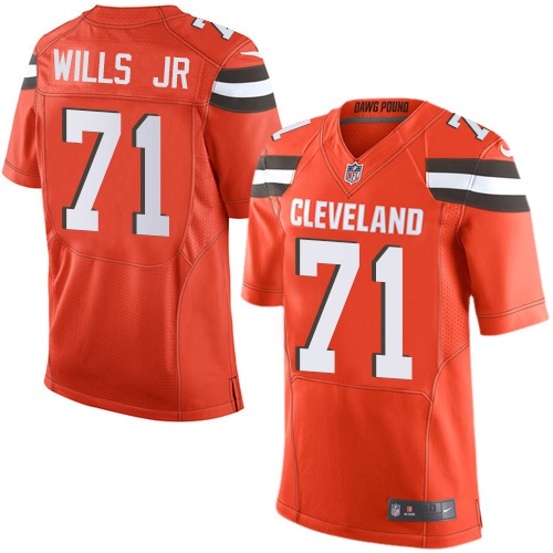 Nike Browns #71 Jedrick Wills JR Orange Alternate Men's Stitched NFL New Elite Jersey