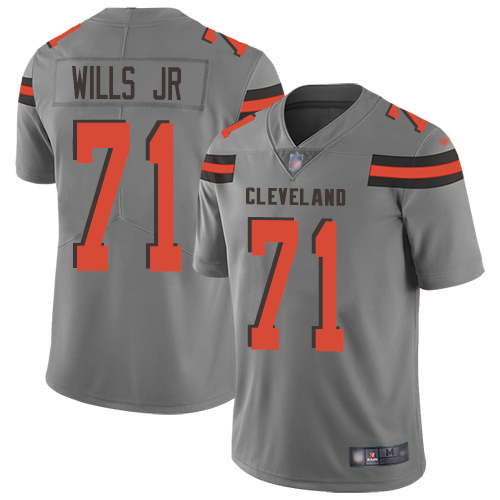 Nike Browns #71 Jedrick Wills JR Gray Men's Stitched NFL Limited Inverted Legend Jersey Nike Browns #71 Jedrick Wills JR Gray Men's Stitched NFL Limited Inverted Legend Jersey