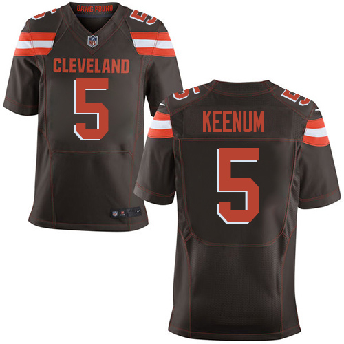 Nike Browns #5 Case Keenum Brown Team Color Men's Stitched NFL Vapor Untouchable Elite Jersey