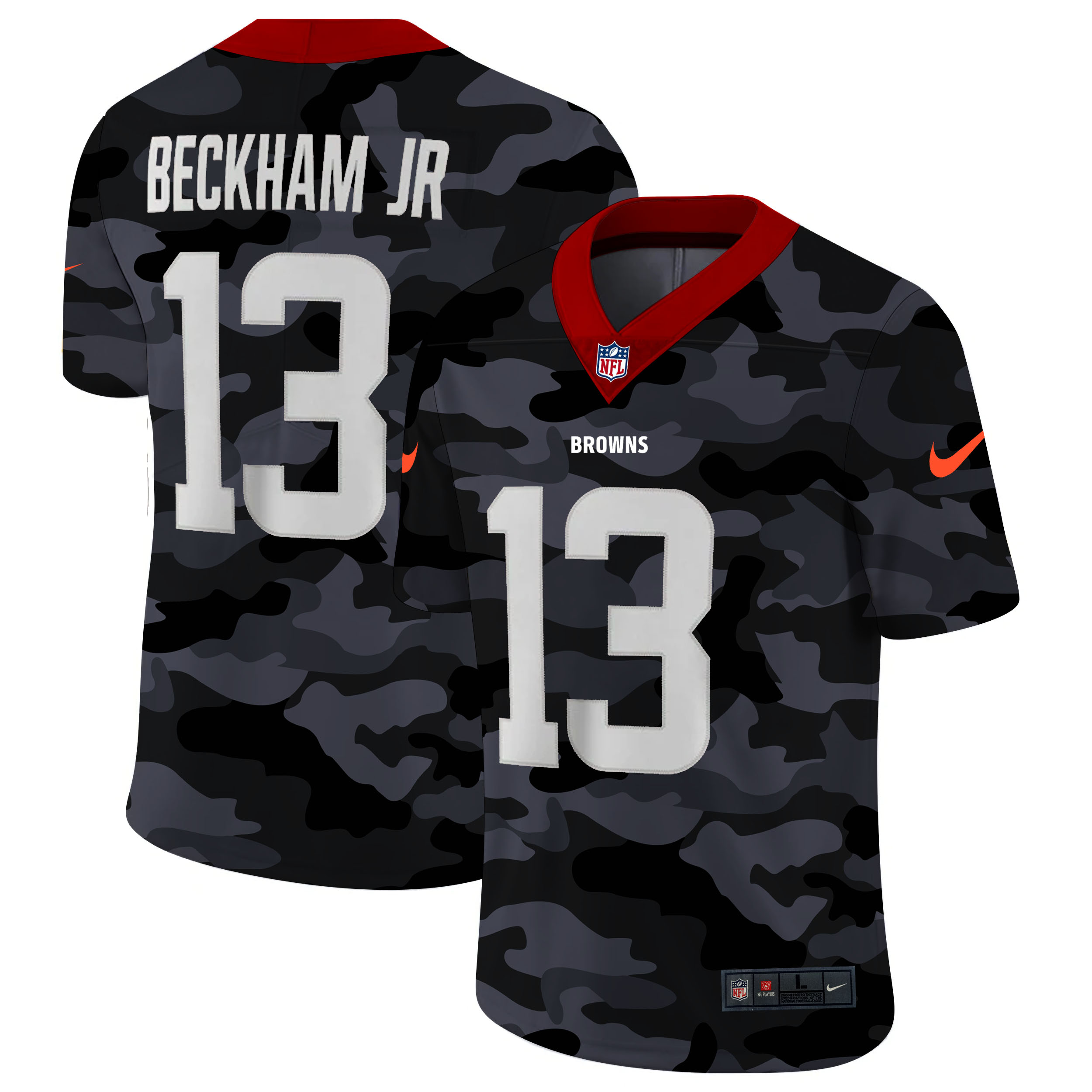 Cleveland Browns #13 Odell Beckham Jr. Men's Nike 2020 Black CAMO Vapor Untouchable Limited Stitched NFL Jersey