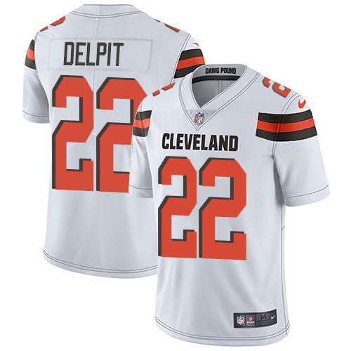 Nike Browns #22 Grant Delpit White Men's Stitched NFL Vapor Untouchable Limited Jersey
