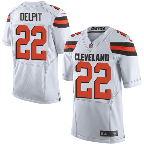 Nike Browns #22 Grant Delpit White Men's Stitched NFL New Elite Jersey