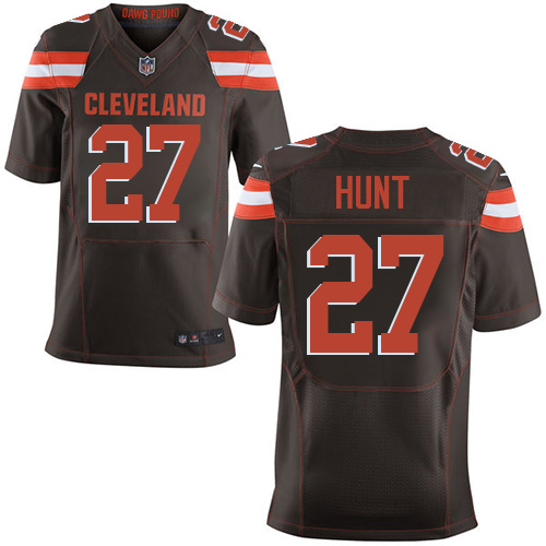 Nike Browns #27 Kareem Hunt Brown Team Color Men's Stitched NFL Vapor Untouchable Elite Jersey