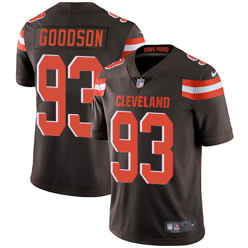 Nike Browns #93 B.J. Goodson Brown Team Color Men's Stitched NFL Vapor Untouchable Limited Jersey