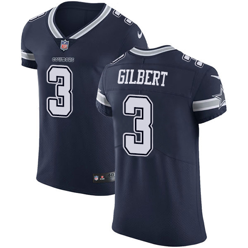 Nike Cowboys #3 Garrett Gilbert Navy Blue Team Color Men's Stitched NFL Vapor Untouchable Elite Jersey