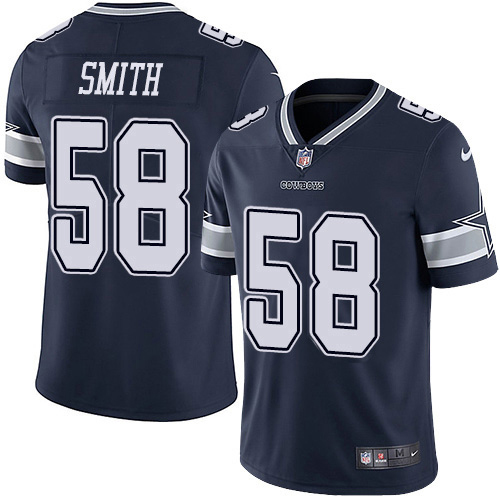 Nike Cowboys #58 Aldon Smith Navy Blue Team Color Men's Stitched NFL Vapor Untouchable Limited Jersey