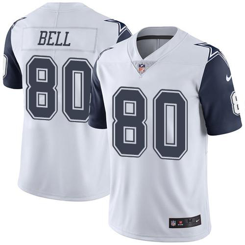 Nike Cowboys #80 Blake Bell White Men's Stitched NFL Limited Rush Jersey