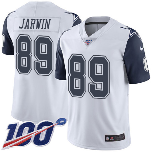 Nike Cowboys #89 Blake Jarwin White Men's Stitched NFL Limited Rush 100th Season Jersey