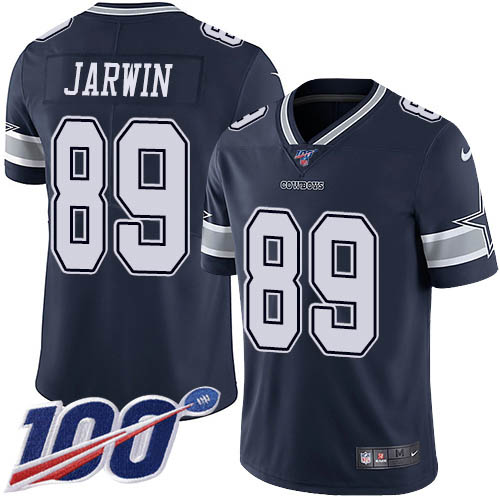 Nike Cowboys #89 Blake Jarwin Navy Blue Team Color Men's Stitched NFL 100th Season Vapor Untouchable Limited Jersey
