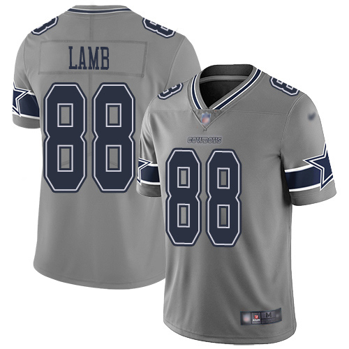 Nike Cowboys #88 CeeDee Lamb Gray Men's Stitched NFL Limited Inverted Legend Jersey