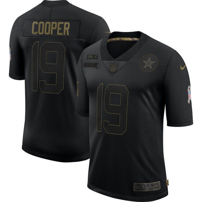 Dallas Cowboys #19 Amari Cooper Nike 2020 Salute To Service Limited Jersey Black