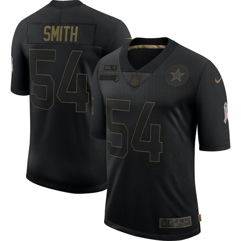 Dallas Cowboys #54 Jaylon Smith Nike 2020 Salute To Service Limited Jersey Black