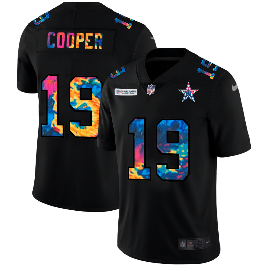 Dallas Cowboys #19 Amari Cooper Men's Nike Multi-Color Black 2020 NFL Crucial Catch Vapor Untouchable Limited Jersey