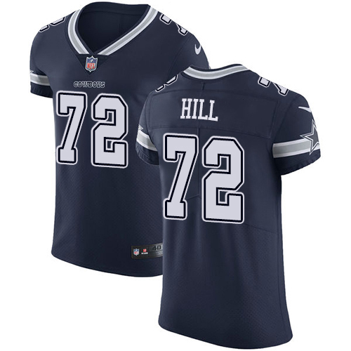Nike Cowboys #72 Trysten Hill Navy Blue Team Color Men's Stitched NFL Vapor Untouchable Elite Jersey