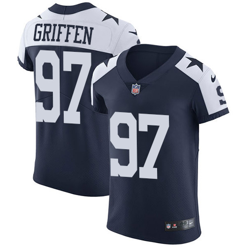 Nike Cowboys #97 Everson Griffen Navy Blue Thanksgiving Men's Stitched NFL Vapor Untouchable Throwback Elite Jersey Nike Cowboys #97 Everson Griffen Navy Blue Thanksgiving Men's Stitched NFL Vapor Untouchable Throwback Elite Jersey