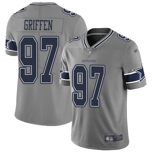 Nike Cowboys #97 Everson Griffen Gray Men's Stitched NFL Limited Inverted Legend Jersey