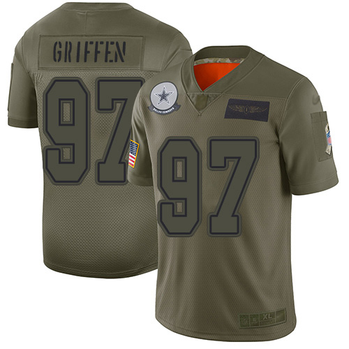 Nike Cowboys #97 Everson Griffen Camo Men's Stitched NFL Limited 2019 Salute To Service Jersey