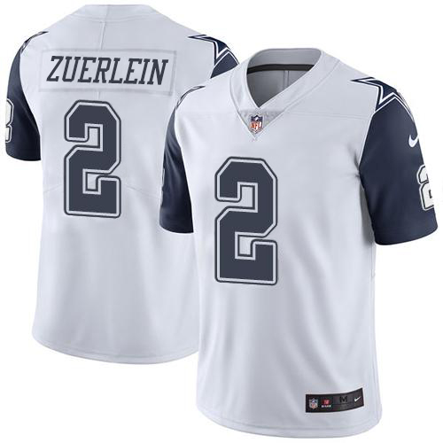 Nike Cowboys #2 Greg Zuerlein White Men's Stitched NFL Limited Rush Jersey