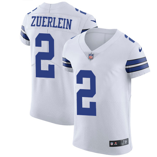 Nike Cowboys #2 Greg Zuerlein White Men's Stitched NFL New Elite Jersey