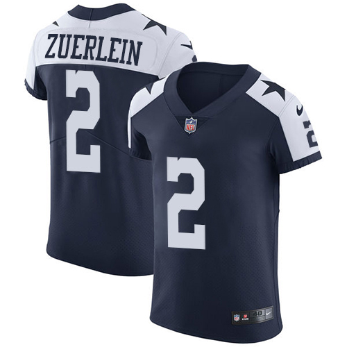 Nike Cowboys #2 Greg Zuerlein Navy Blue Thanksgiving Men's Stitched NFL Vapor Untouchable Throwback Elite Jersey