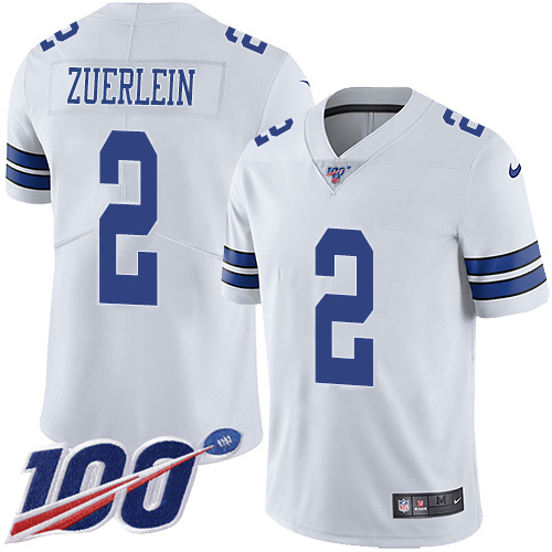 Nike Cowboys #2 Greg Zuerlein White Men's Stitched NFL 100th Season Vapor Untouchable Limited Jersey
