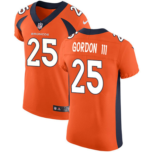 Nike Broncos #25 Melvin Gordon III Orange Team Color Men's Stitched NFL Vapor Untouchable Elite Jersey