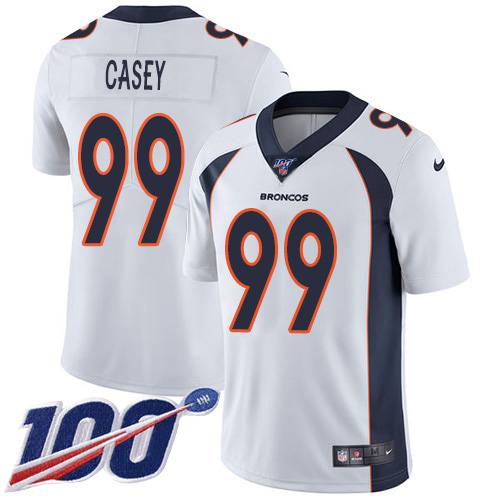Nike Broncos #99 Jurrell Casey White Men's Stitched NFL 100th Season Vapor Untouchable Limited Jersey