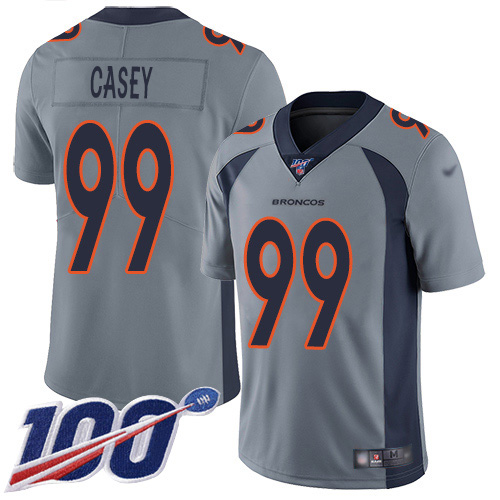 Nike Broncos #99 Jurrell Casey Gray Men's Stitched NFL Limited Inverted Legend 100th Season Jersey
