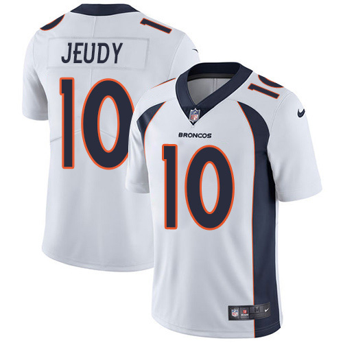 Nike Broncos #10 Jerry Jeudy White Men's Stitched NFL Vapor Untouchable Limited Jersey