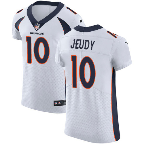 Nike Broncos #10 Jerry Jeudy White Men's Stitched NFL New Elite Jersey