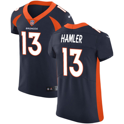 Nike Broncos #13 KJ Hamler Navy Blue Alternate Men's Stitched NFL New Elite Jersey