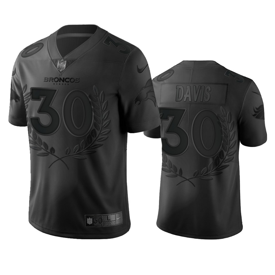 Denver Broncos #30 Terrell Davis Men's Nike Black NFL MVP Limited Edition Jersey